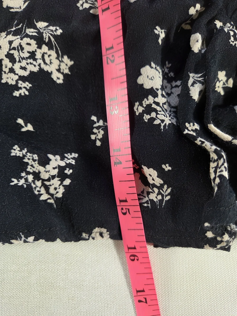Free People Black Floral Ruffle Mini Skirt Size 4